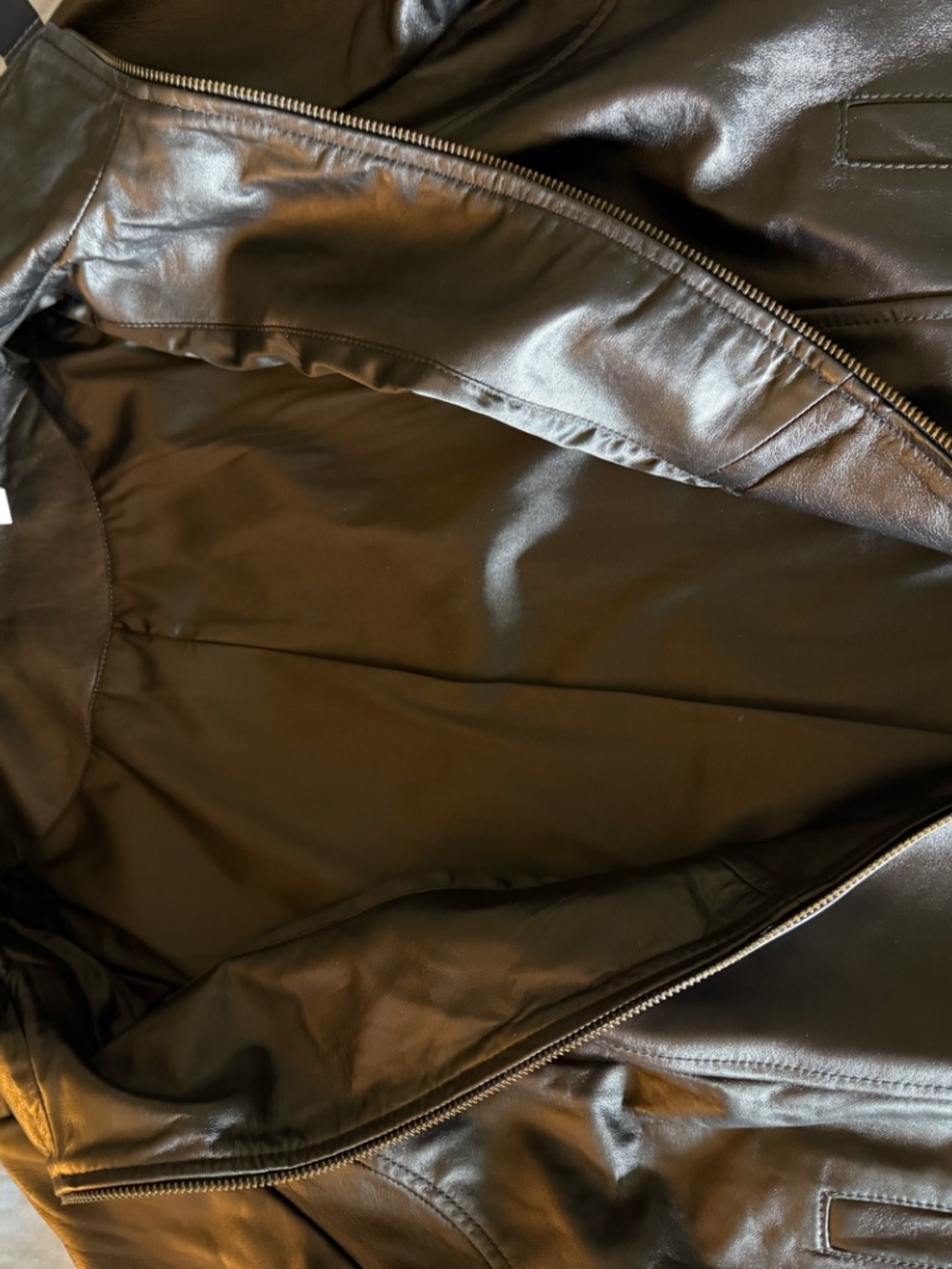 Denim & Co. Women's Black Leather  Jacket 2X - Picture 3 of 4